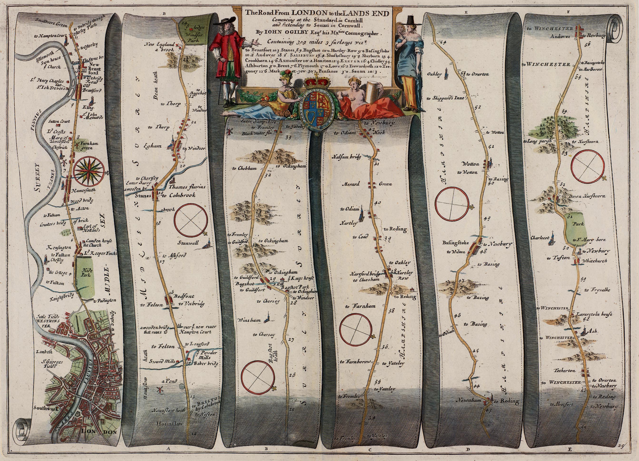 1675 Ogilby_-_The_Road_From_LONDON_to_the_LANDS_END