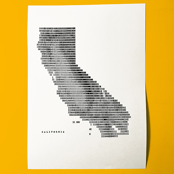 Hand typed California